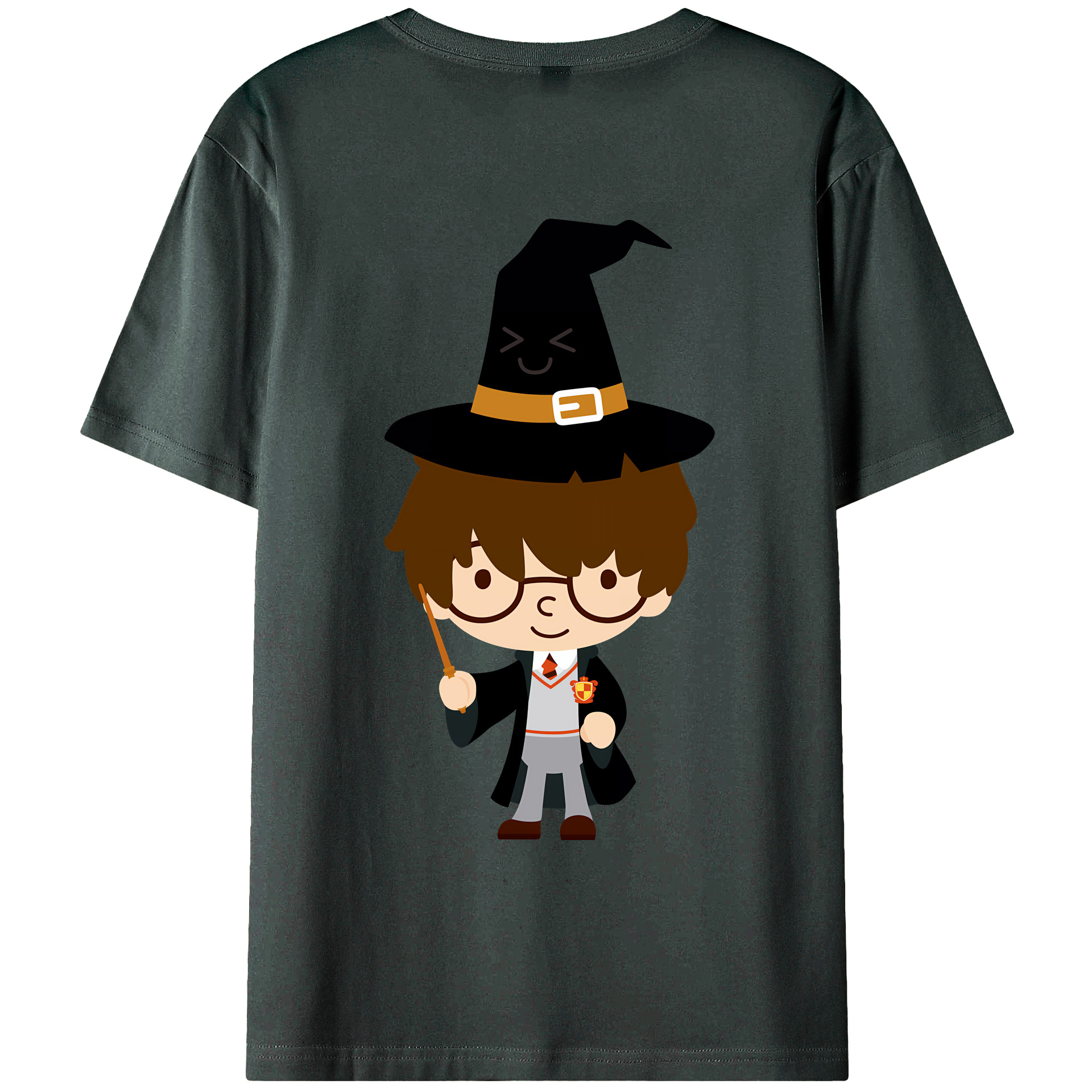 （画像用） Harry Potter ハリー・ポッターシリーズ 綿100％ メンズ半袖Tシャツ（バックプリント） 通気性